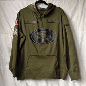 Nike Olive Green 49ers Military Hoodie